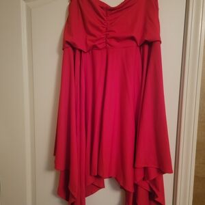 Red Strapless Dress